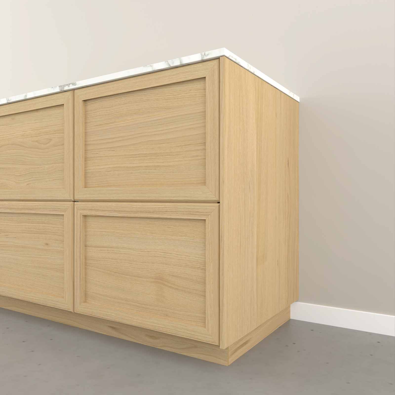 Klæðning á hlið 60 cm skápa